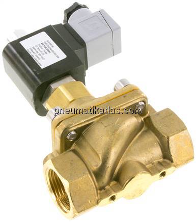 2/2-Wege Messing-Magnetventil G 1", 0 - 16 bar, stromlos geöffnet (NO)