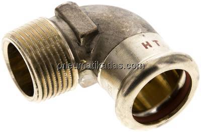 Pressfitting, Winkel, 22mm / R 3/4" AG, Kupfer / Kupferlegierung