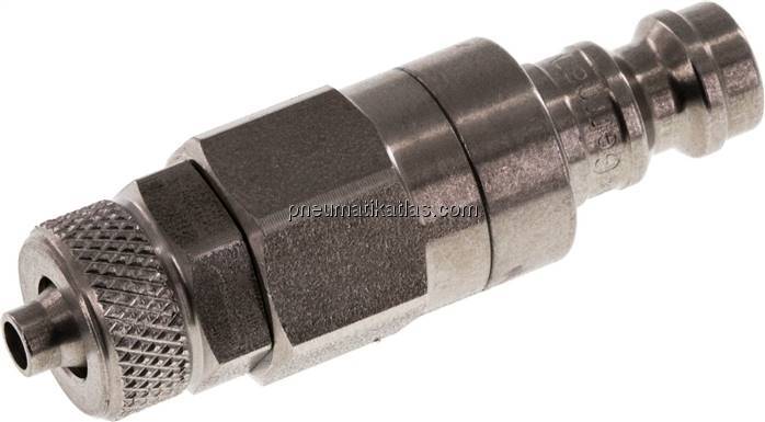 Kupplungsstecker (NW5) 6x4mm Schlauch, Edelstahl