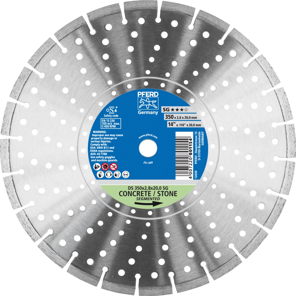 Diamantwerkzeuge für die Bauindustrie DS 350 x 2,8 x 20,0 SG
