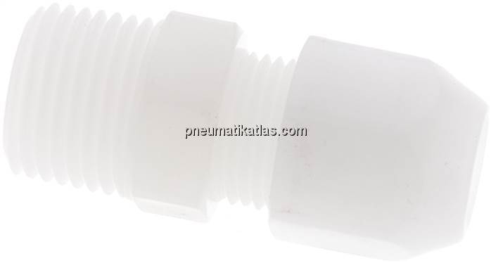 Gerade Verschraubung R 1/2"-12x10mm, PVDF (FDA)