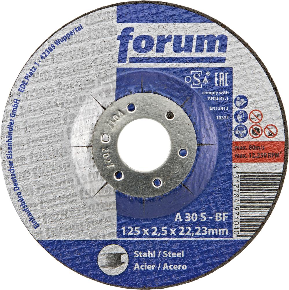 Trennscheibe Stahl 125 x 2,5 mm, T41 gerade FORUM