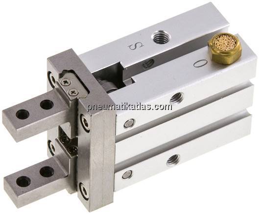 Parallelgreifer, Kolben 16mm, einfachwirkend - drucklos geöffnet (außen greifend