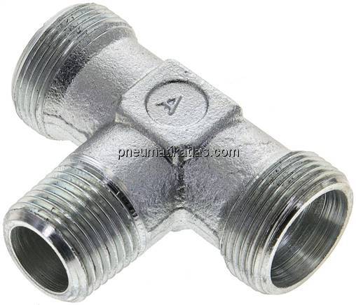 T-Schneidringverschraubung R 1/2"-18 L (M26x1,5), ohne Mutter & Schneidring, Sta