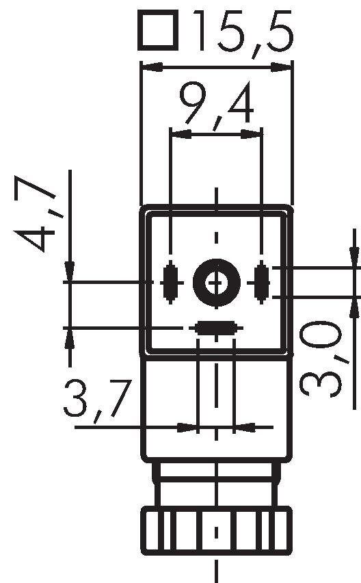 Zeichnung: Steckergröße 0 (Industrienorm C)