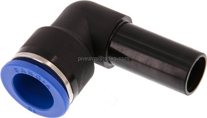 Winkel-Steckanschluss 16mm Stecknippel, 16mm Schlauch
