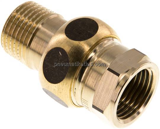 Verschraubung kon. dichtend, Rp 1/2"/R 1/2" (IG/AG)