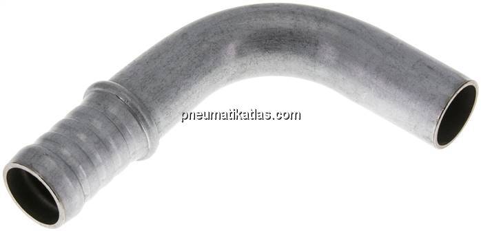 90°-Schlauchnippel Rohr 22, Schl. 21 - 22mm, Stahl verzinkt