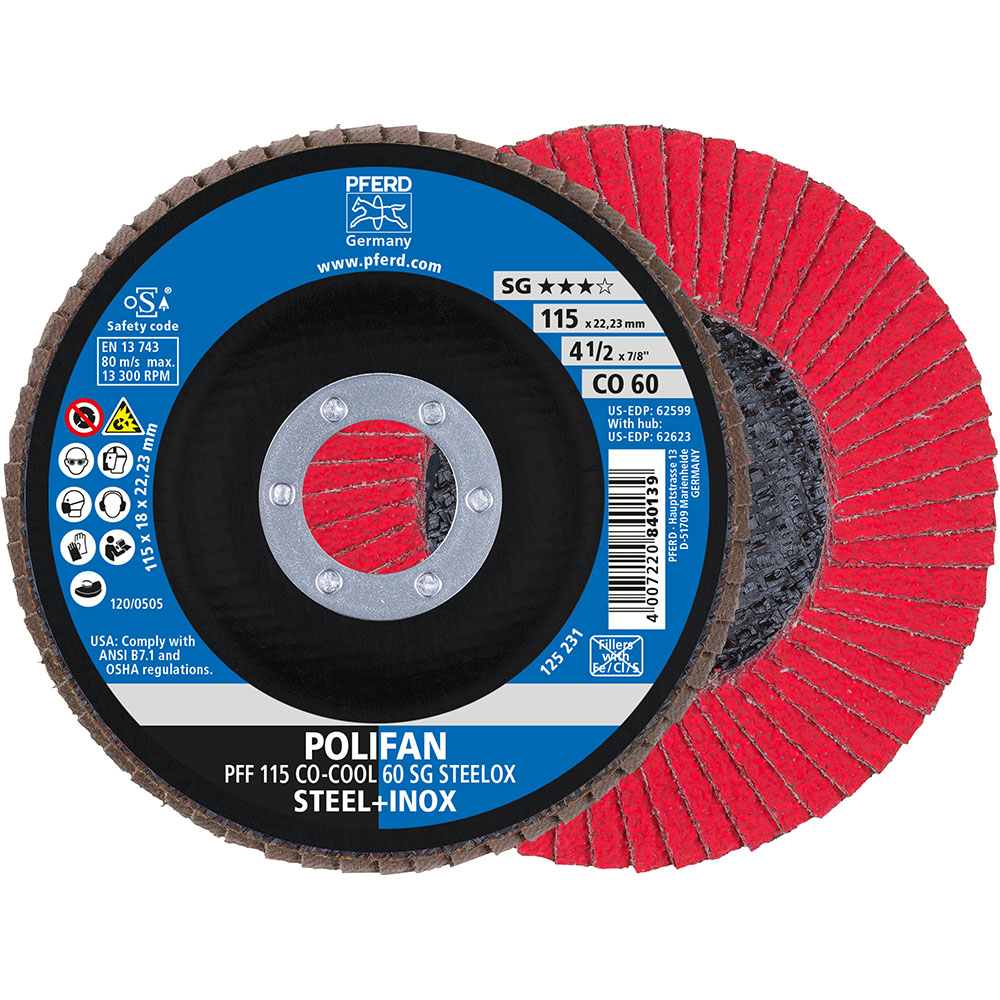 POLIFAN-Fächerscheiben PFF 115 CO-COOL 60 SG STEELOX