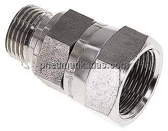 Einstellb. Einschraubverschr. 60°Keg.(G 3/4")-G 1/2"(AG)