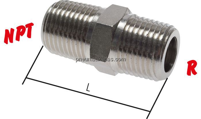 Exemplarische Darstellung: Doppelnippel mit R-Gewi