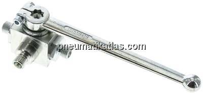 Hochdruck-3-Wege Kugelhahn, L-Bohrung, 6 L (M12x1,5), 0 - 315bar