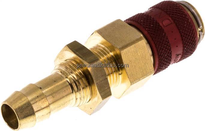 Schott-Kupplungsdose (NW5) 9 (3/8")mm Schlauch, Messing