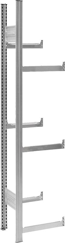 Grundregal m.6 Traversen für Getränkekisten 1750x335x510verz.