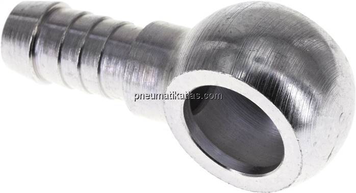 Schlauchnippel 14mm Ring, 9 - 10mm, Stahl verzinkt