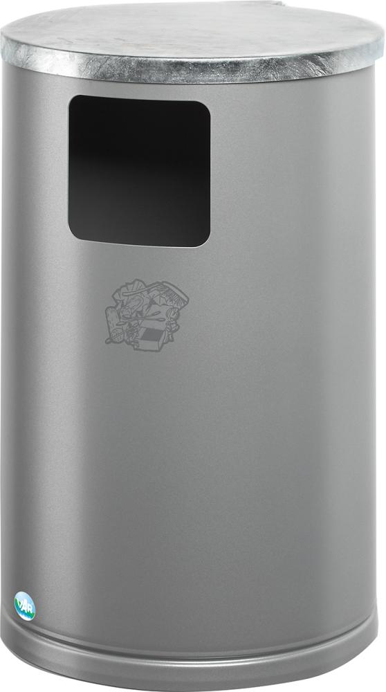 Abfallsammler 30 l silber verschließbar VAR