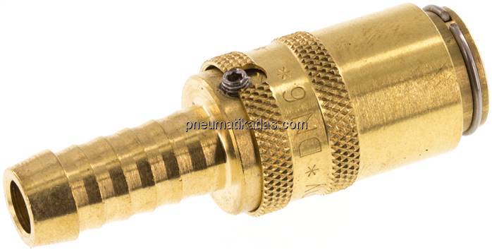 Temperierkupplungsdose (gerade) 9mm Zapfen, 9 (3/8")mm Schlauch