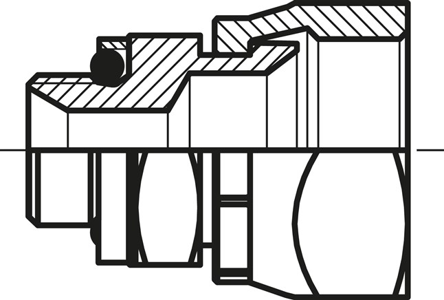 Zeichnung: Einschraubverschraubung mit G-Gewinde /