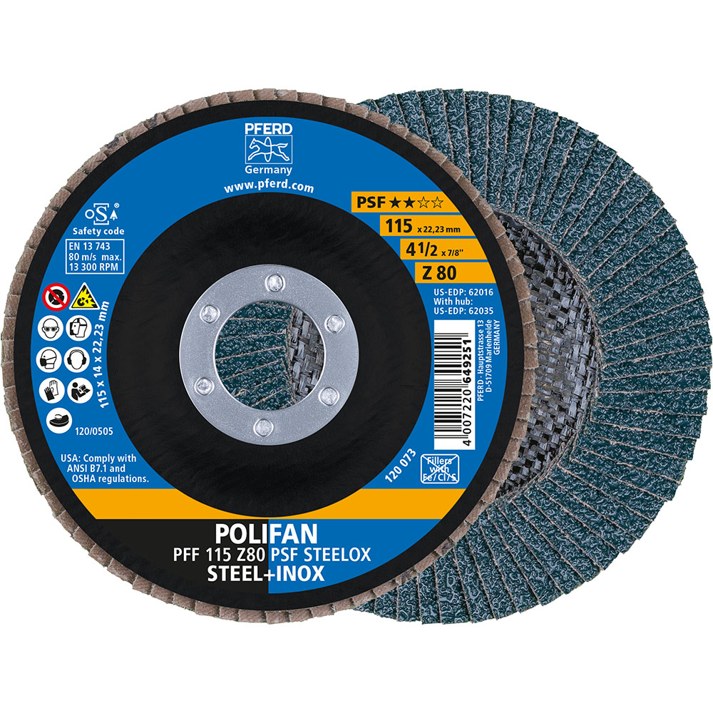 POLIFAN-Fächerscheiben PFF 115 Z 80 PSF STEELOX