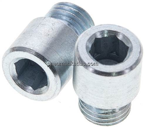 Gewindebolzen f. Rundzylinder, Ø 32 mm (2 Stück)