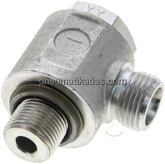 Winkel-Schwenkverschraubung G 3/8"-10 S (M18x1,5), ohne Mutter & Schneidring, St