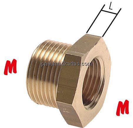 Exemplarische Darstellung: Reduziernippel mit metr