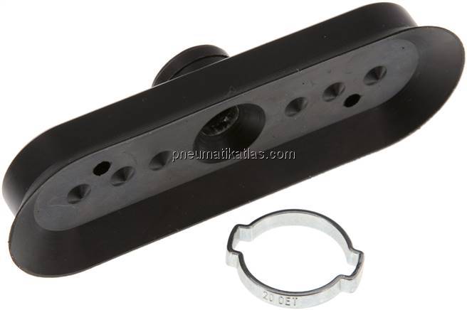 Ovalsauger, 100 x 35mm, Hub 3mm, NBR (60A), schwarz