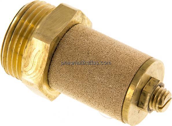 Drosselschalldämpfer G 1", Messing