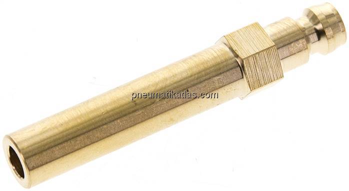 Temperierkupplungsstecker 9mm Zapfen, Rohr 10x63mm
