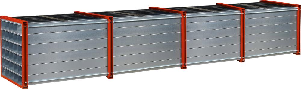 Wabenregal RWR-30/6 1000x1000x6000 30 Fächer RAL 2004