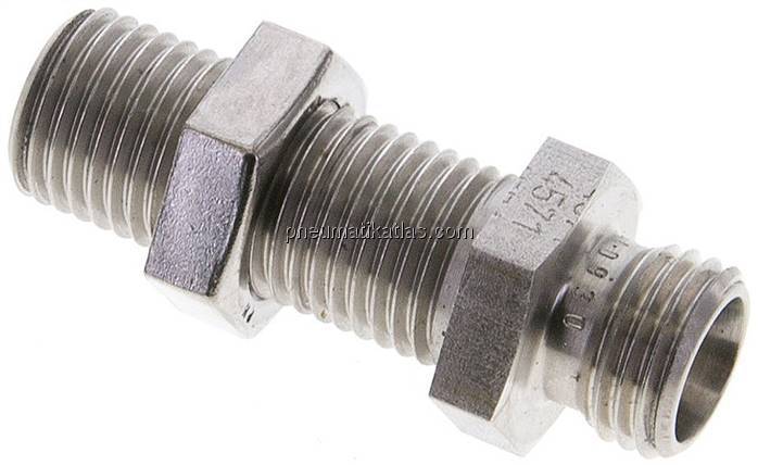 Schott-Schneidringverschraubung 8 L (M14x1,5), ohne Mutter & Schneidring, 1.4571