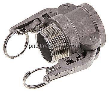 Sicherheits-Kamlock-Kupplung (B) R 1-1/4"(AG), Edelstahl (1.4408)