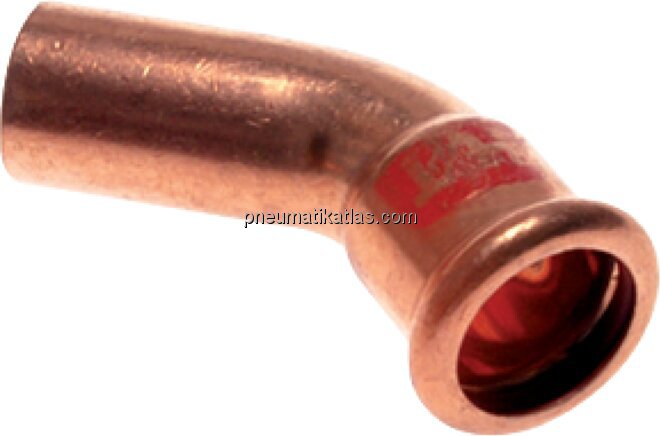 Exemplarische Darstellung: Bogen 45° mit Innenpres