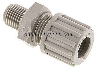 Gerade Verschraubung G 1/4"-12x9mm, Polypropylen