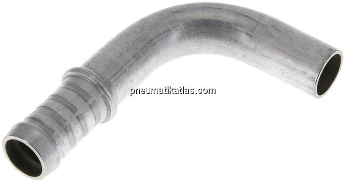 90°-Schlauchnippel Rohr 18, Schl. 17 - 18mm, Stahl verzinkt