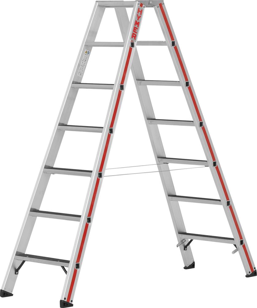 Stufenstehleiter R13 beidseitig begehbar 2x7 StufenLänge 1,80 m