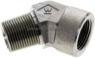 45°-Einschraubwinkel NPT 3/4", Stahl verzinkt
