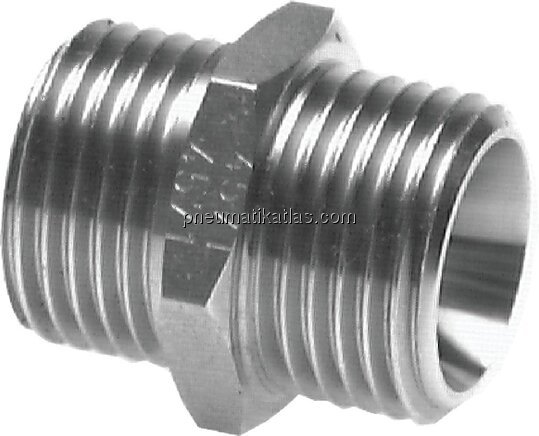 Exemplarische Darstellung: Doppelnippel (Edelstahl