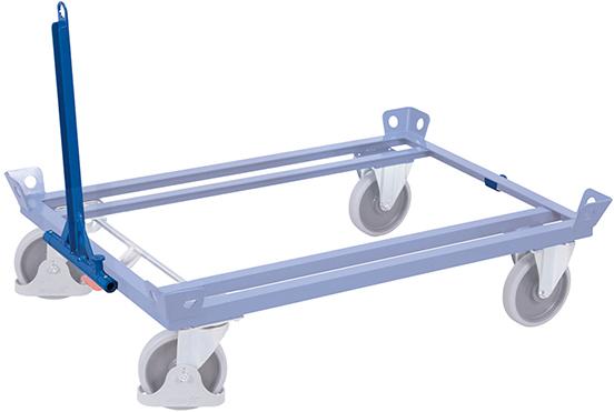 Deichsel u. Kupplung f. Paletten-Fahrgestell