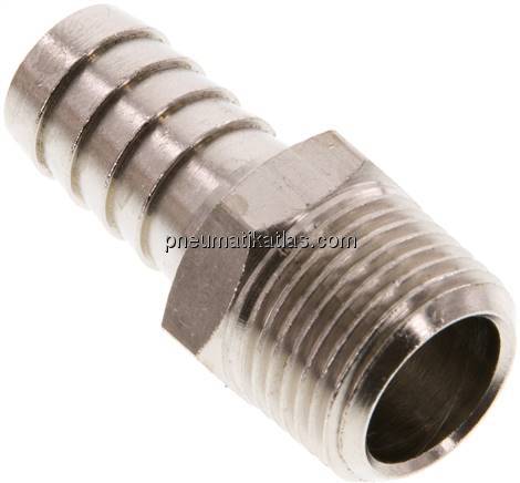 Gewindetülle R 3/8"-12mm, Messing vernickelt