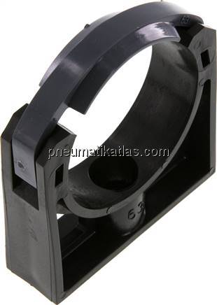 Rohrklemme 63mm, Polyethylen (schwarz)