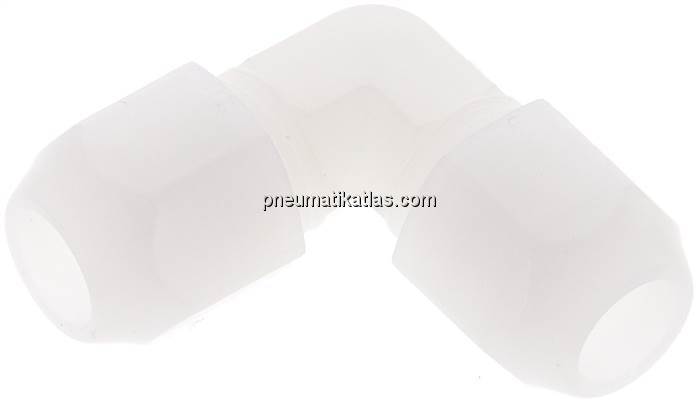 Winkel-Schlauchverbinder 12x10mm, PVDF (FDA)