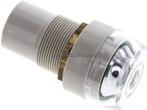 Kunststoff-Druckanzeige, grün, Steckschlauch 4 mm Ø außen