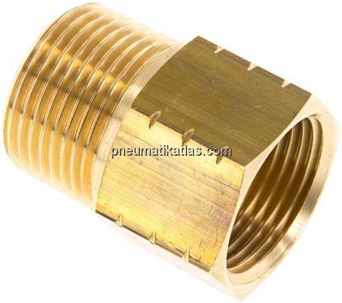 Reduziernippel R 1"(AG)-NPT 1"(IG), Messing