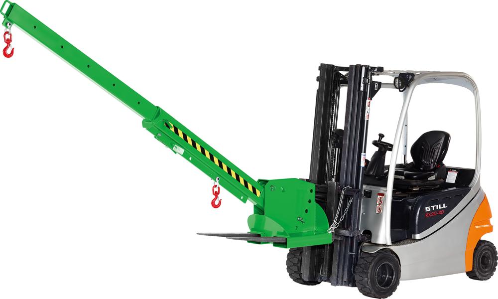 Kranarm Typ RKT-5 6-fach ausziehb.5000kg 5-fach verst. 2260-3760 RAL 6018 gelbgrün