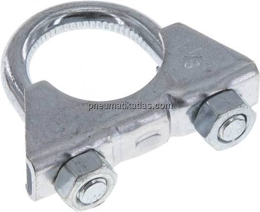 Bügelschelle komplett, 28mm, Stahl verzinkt