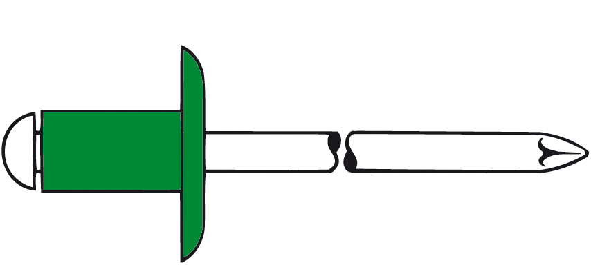 Blindniete A4-Edelstahl Großkopf 4,8 x 35 K15