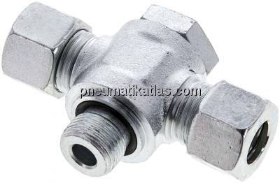 T-Schwenkverschraubung G 3/8"-12 L (M18x1,5), Stahl verzinkt