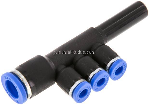 Steckanschluss-Mehrfachvert. 8mm-4mm, IQS-Standard