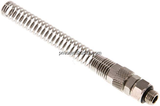 Gerade Drehverschraubung G 1/8"-8x6mm mit Knickschutz